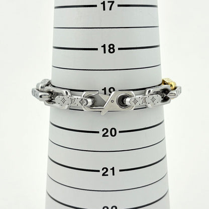 Louis Vuitton Bracelet Chain Monogram LV Silver Plated — view 4