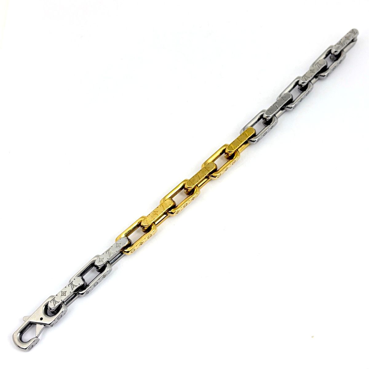 Louis Vuitton Bracelet Chain Monogram LV Silver Plated — view 2