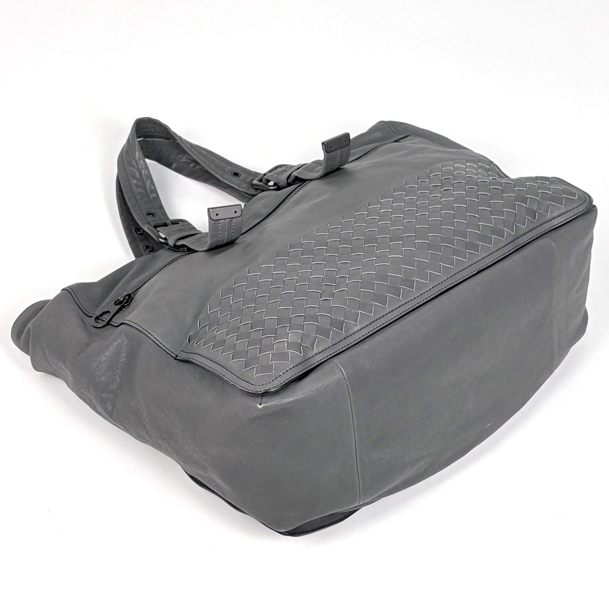 Bottega Veneta Intrecciato Tote Leather Gray — view 2