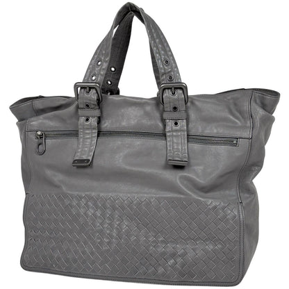 Bottega Veneta Intrecciato Tote Leather Gray