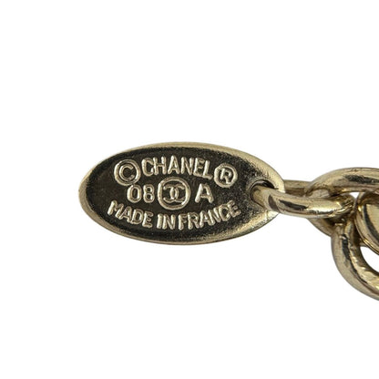 Chanel CC Logo Color Stone Necklace Rhinestone Gold Multicolor — view 6