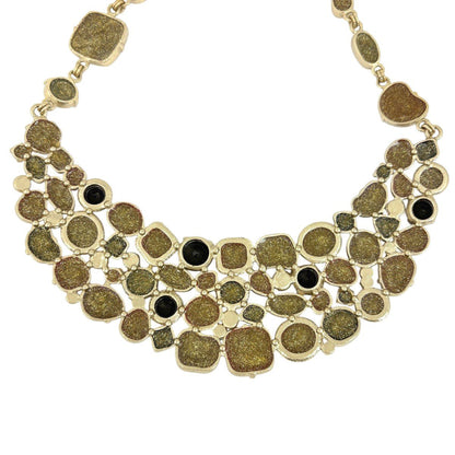 Chanel CC Logo Color Stone Necklace Rhinestone Gold Multicolor — view 2
