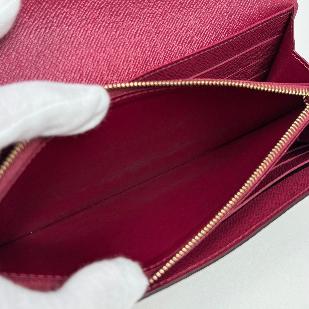 Louis Vuitton Portefeuille Sarah Wallet Monogram Brown Fuchsia — view 5
