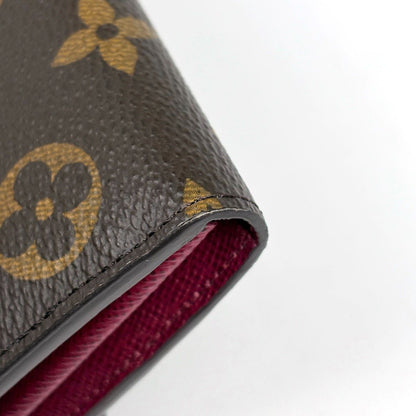 Louis Vuitton Portefeuille Sarah Wallet Monogram Brown Fuchsia — view 3