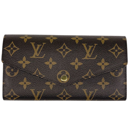 Louis Vuitton Portefeuille Sarah Wallet Monogram Brown Fuchsia