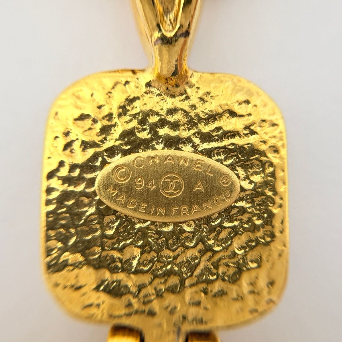 Chanel CC Logo Color Stone Necklace Gripoix Long Gold Plated — view 6