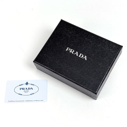 Prada Zip Around Coin Case 2-Way Saffiano Leather Nero — view 6