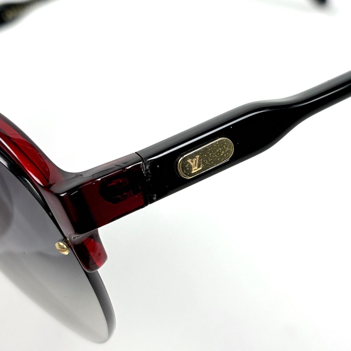 Louis Vuitton Logo Gradient Sunglasses Eyewear Acetate Bordeaux — view 4