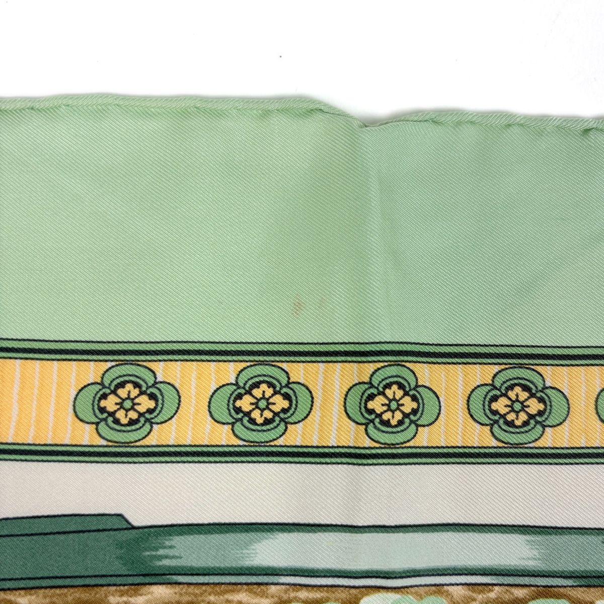 Hermes Carre 90 Bonsai Time Scarf Silk Green Multicolor — view 3