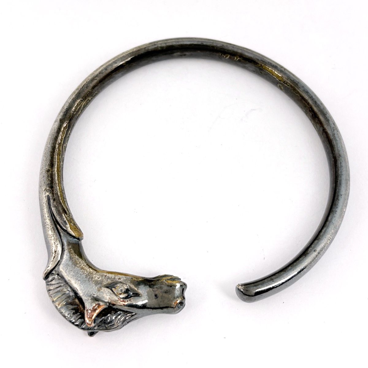 Hermes Chevalhos Bangle Horse Metal Silver Bracelet — view 2
