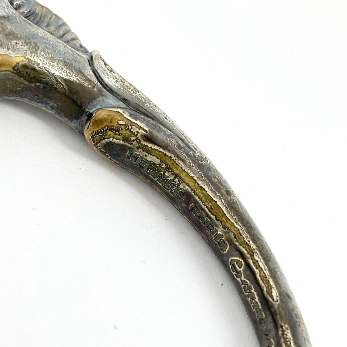 Hermes Chevalhos Bangle Horse Metal Silver Bracelet — view 5