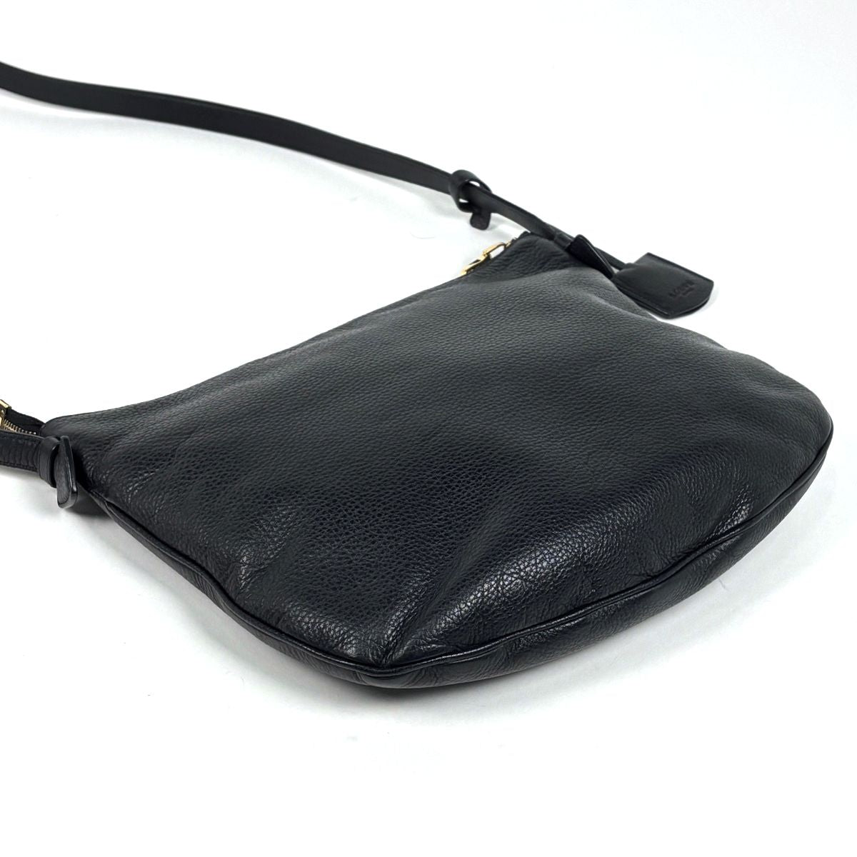 Loewe Logo Shoulder Bag Leather Black — view 2