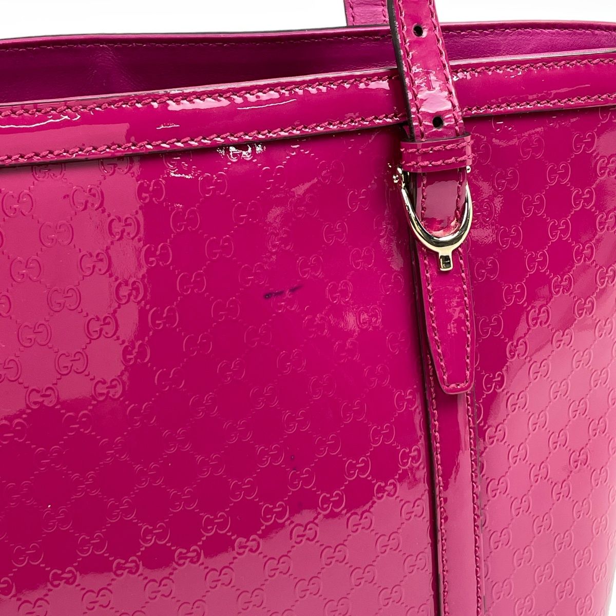 Gucci Micro Tote Enamel Patent Leather Pink — view 4