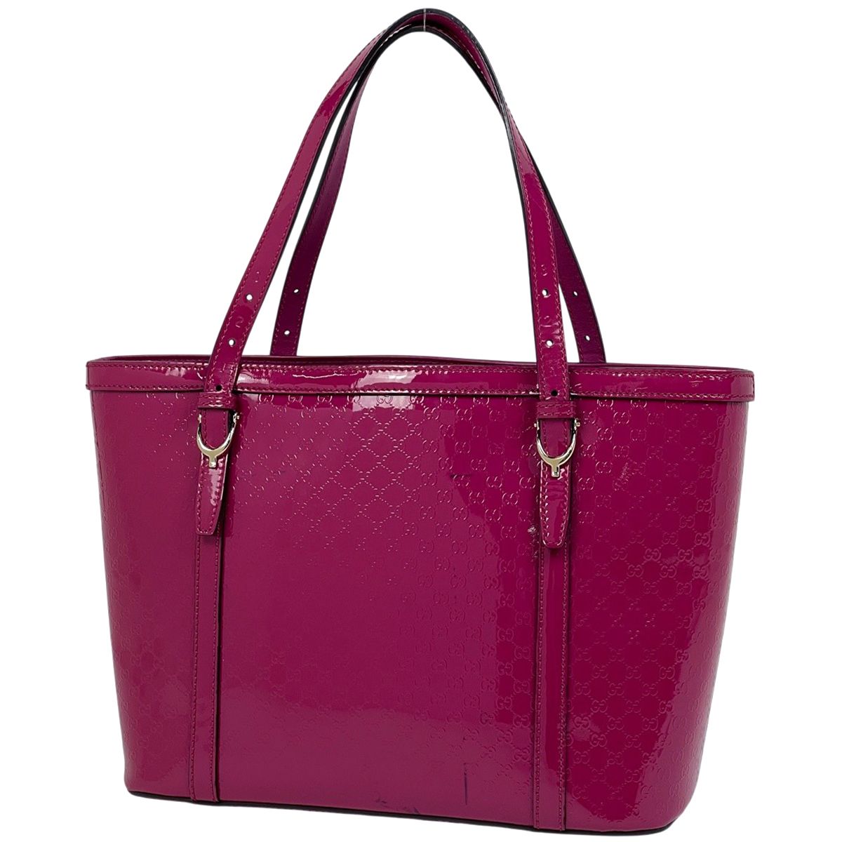 Gucci Micro Tote Enamel Patent Leather Pink