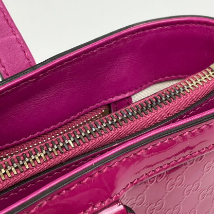 Gucci Micro Tote Enamel Patent Leather Pink — view 8