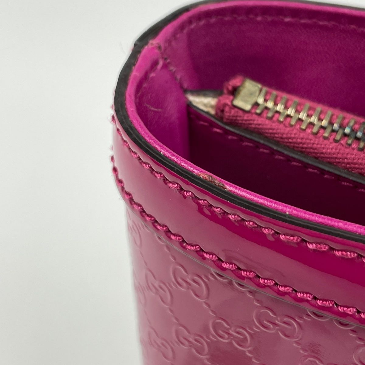 Gucci Micro Tote Enamel Patent Leather Pink — view 6