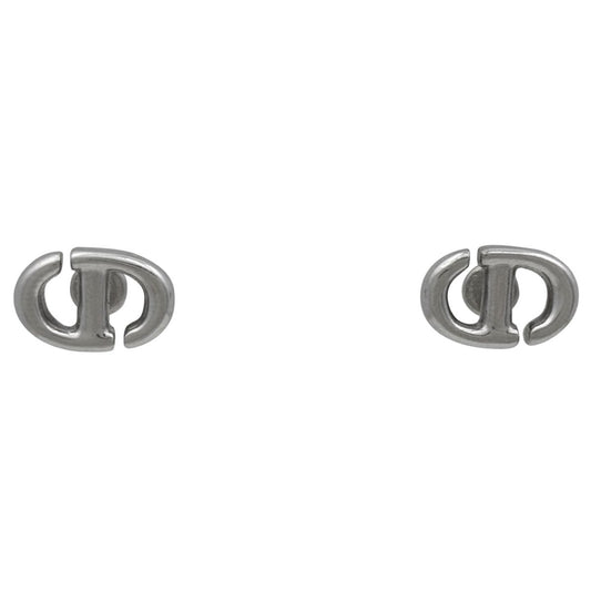 Dior Logo Earrings Silver Plated