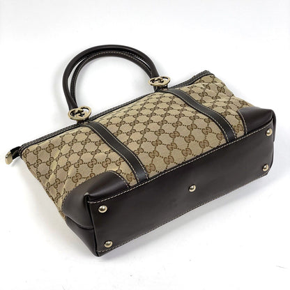 Gucci GG Pattern Brea Tote Canvas Beige Brown — view 2