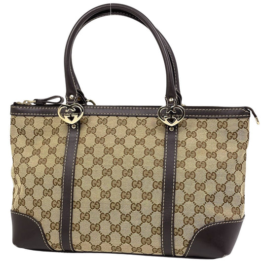 Gucci GG Pattern Brea Tote Canvas Beige Brown