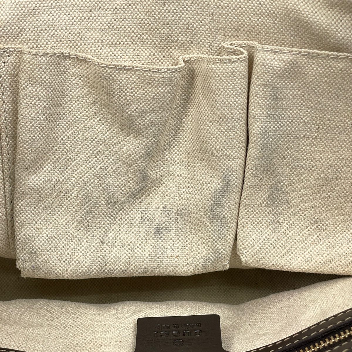 Gucci GG Pattern Brea Tote Canvas Beige Brown — view 8