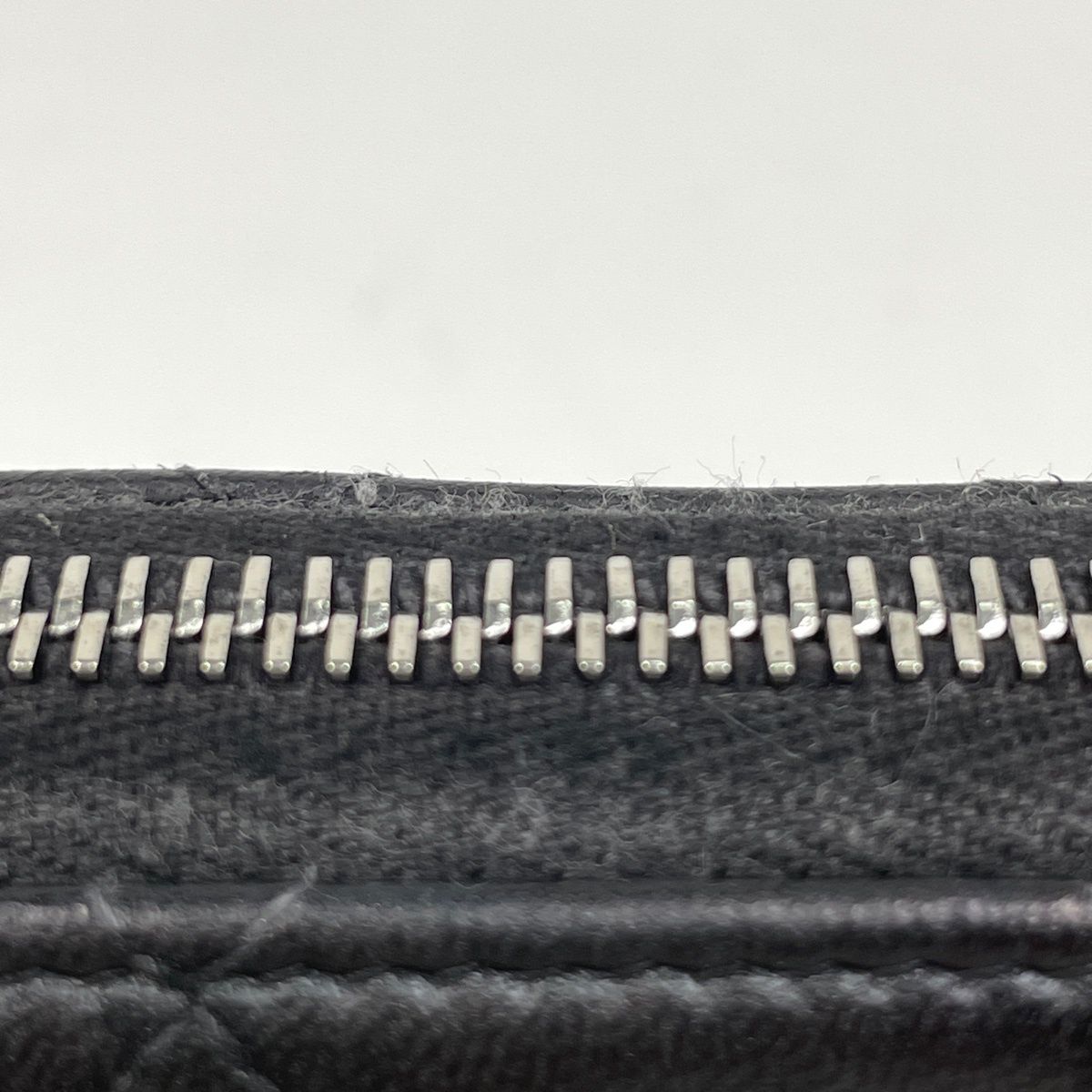 Chanel CC Logo Zip Around Wallet Quilted Leather Black — view 5