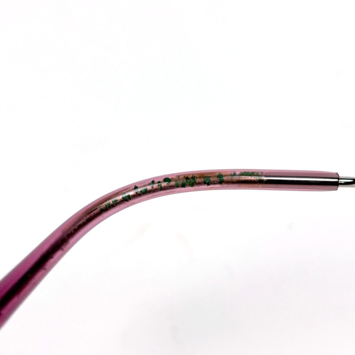 Chanel CC Logo Sunglasses Rimless Eyewear Metal Pink Silver — view 4