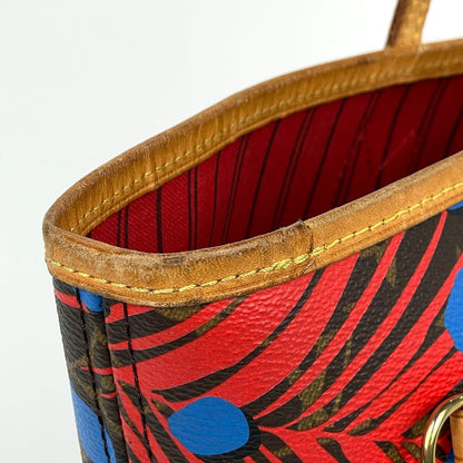 Louis Vuitton Neverfull MM Jungle Dot Tote Monogram Poppy Denim — view 4