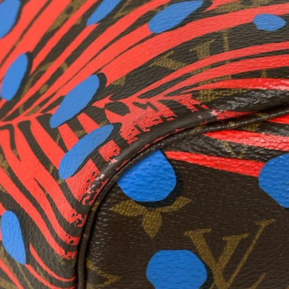 Louis Vuitton Neverfull MM Jungle Dot Tote Monogram Poppy Denim — view 3