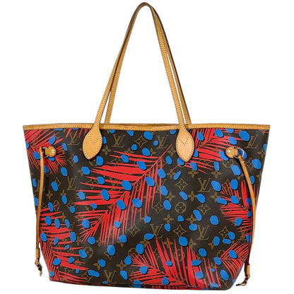 Louis Vuitton Neverfull MM Jungle Dot Tote Monogram Poppy Denim