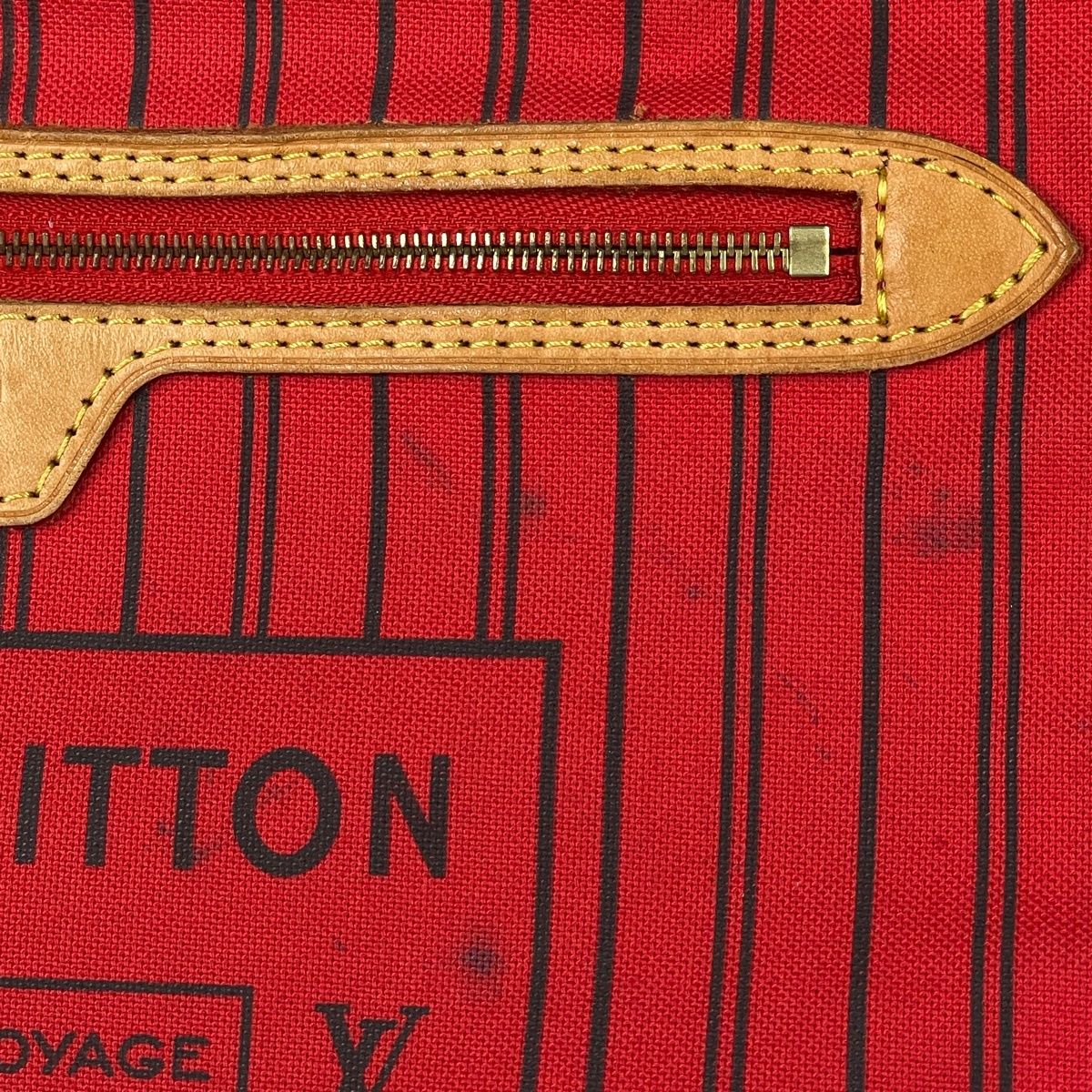 Louis Vuitton Neverfull MM Jungle Dot Tote Monogram Poppy Denim — view 9