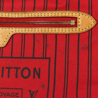 Louis Vuitton Neverfull MM Jungle Dot Tote Monogram Poppy Denim — view 9