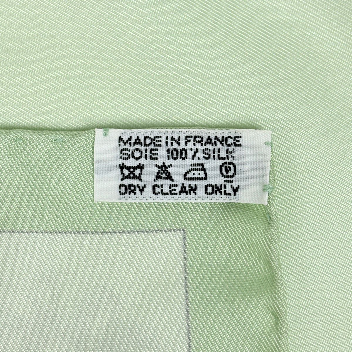 Hermes Carre 90 Clip Scarf Silk Light Green Multicolor — view 2