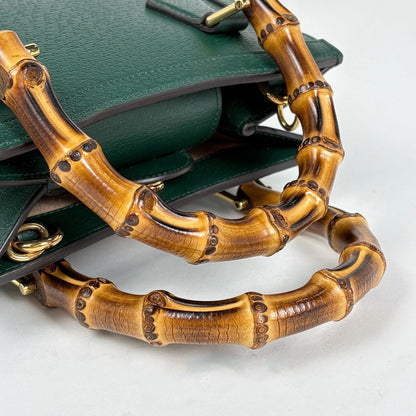 Gucci Diana Small Tote Bamboo 2-Way Mini Leather Green — view 5
