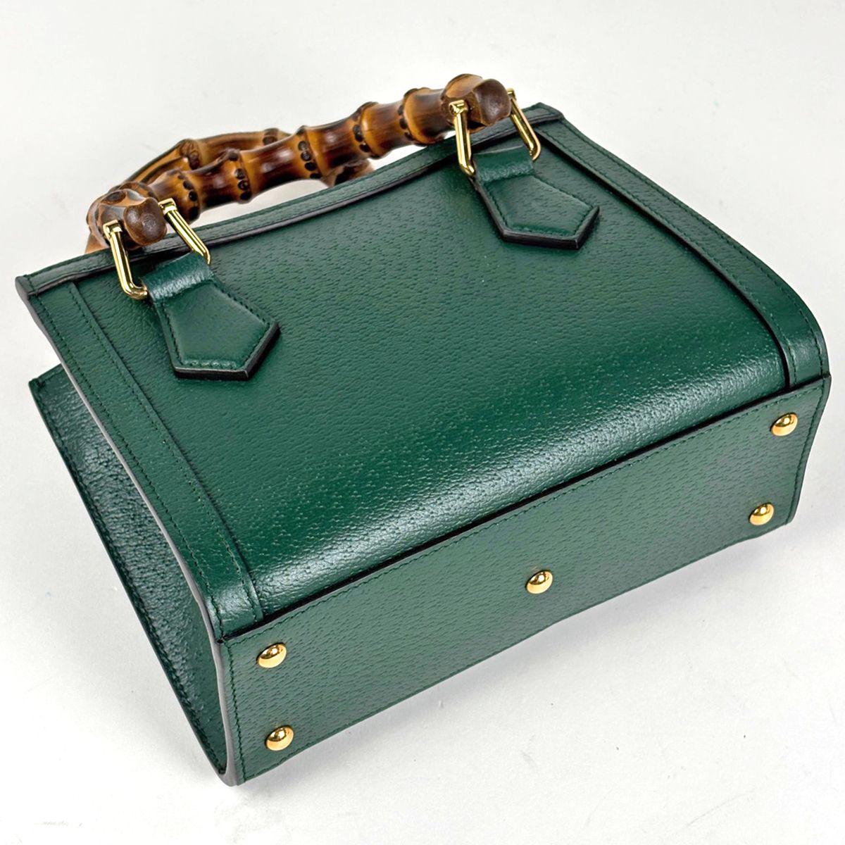 Gucci Diana Small Tote Bamboo 2-Way Mini Leather Green — view 2