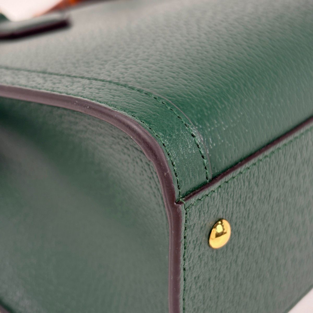 Gucci Diana Tote Bamboo 2-Way Leather Green — view 3