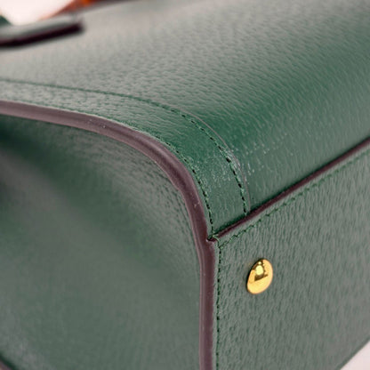 Gucci Diana Tote Bamboo 2-Way Leather Green — view 3