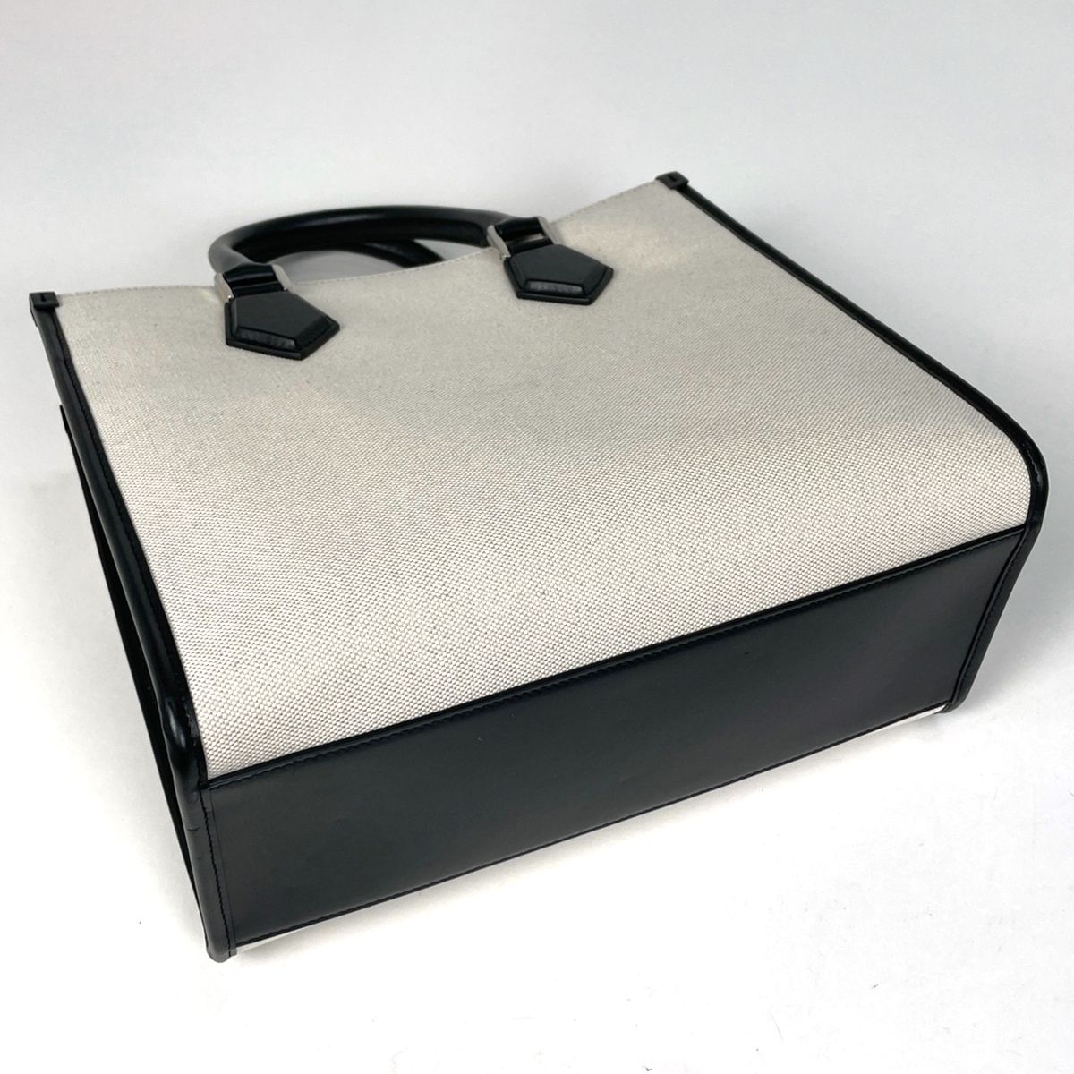 Dolce & Gabbana Shopping Bag 2-Way Canvas Beige Black — view 2