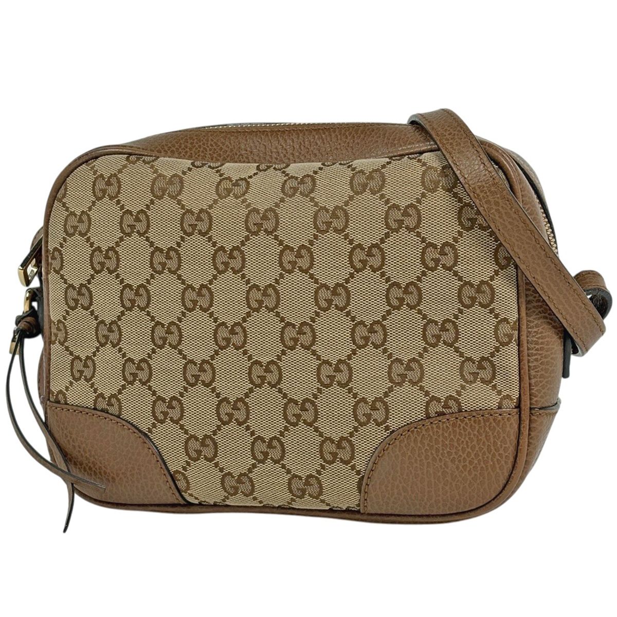 Gucci GG Pattern Shoulder Bag Canvas Brown