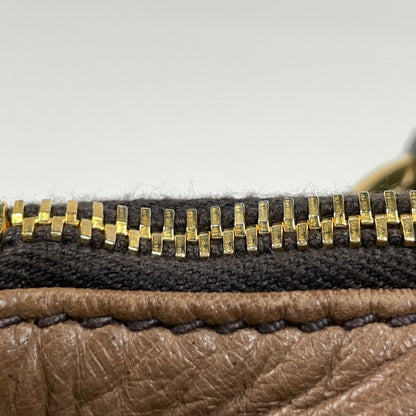 Prada Logo Handbag 2-Way Leather Brown — view 5