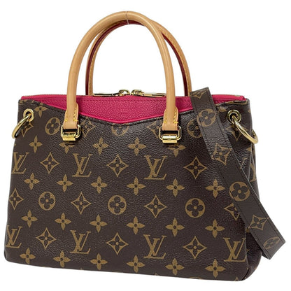 Louis Vuitton Pallas BB 2-Way Handbag Monogram Brown Rose Rich