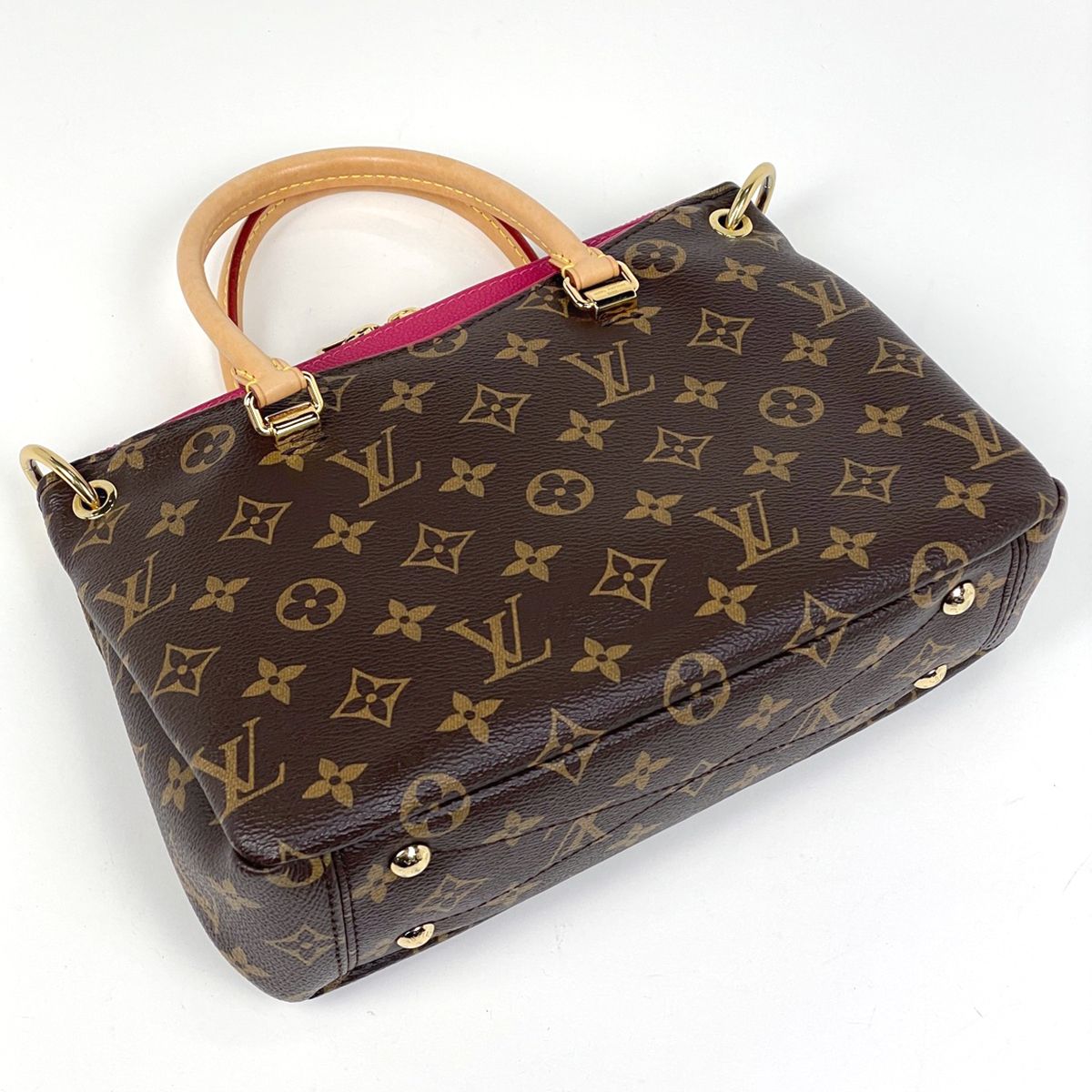 Louis Vuitton Pallas BB 2-Way Handbag Monogram Brown Rose Rich — view 2