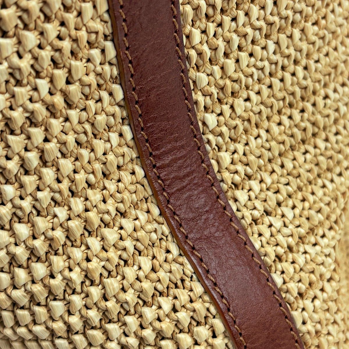 Saint Laurent Paris Tote Fringe Tassel Raffia Beige Brown — view 5