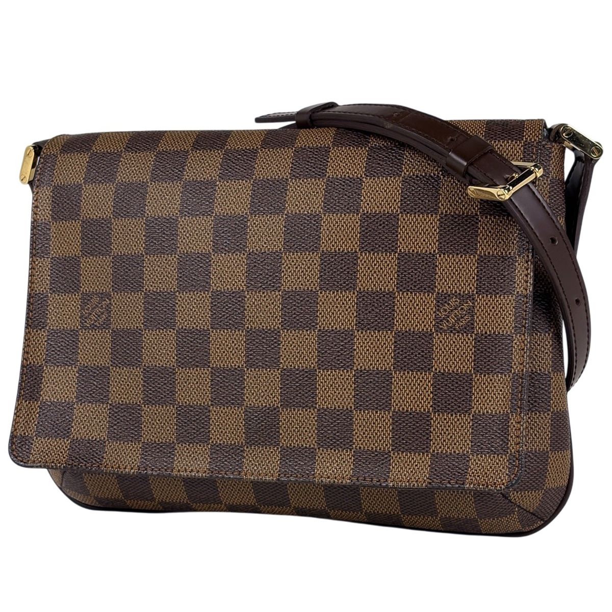 Louis Vuitton Musette Tango Long Crossbody Shoulder Bag Damier Brown
