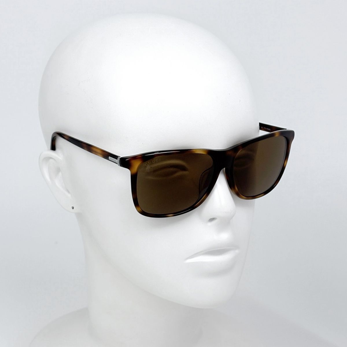 Gucci Logo Sunglasses Eyewear Demi Pattern Acetate Brown — view 5