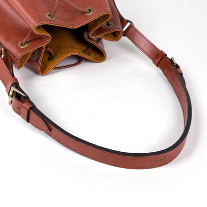 Louis Vuitton Petit Noe Shoulder Drawstring Bag Epi Kenya Brown — view 7