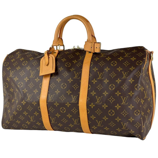 Louis Vuitton Keepall Bandouliere 50 Boston Bag Monogram Brown