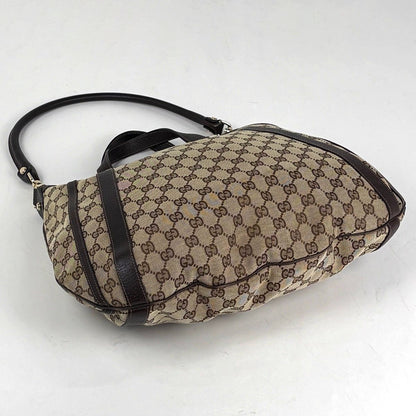 Gucci GG Pattern 2-Way Shoulder Bag Abbey Canvas Brown — view 2