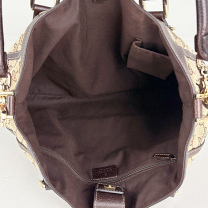 Gucci GG Pattern 2-Way Shoulder Bag Abbey Canvas Brown — view 8