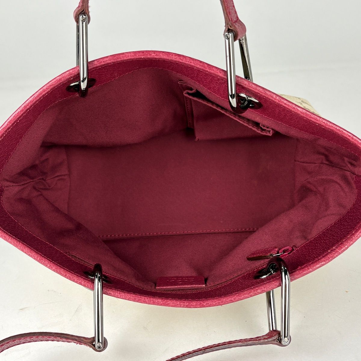 Gucci GG Pattern Tote Canvas Beige Bordeaux — view 9