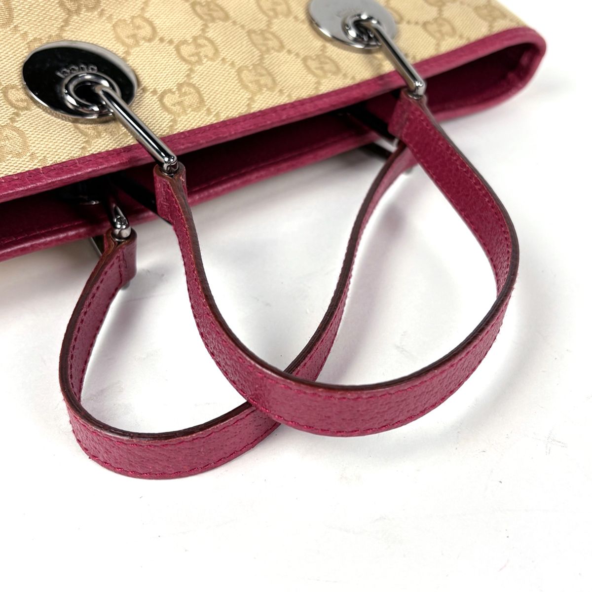 Gucci GG Pattern Tote Canvas Beige Bordeaux — view 6
